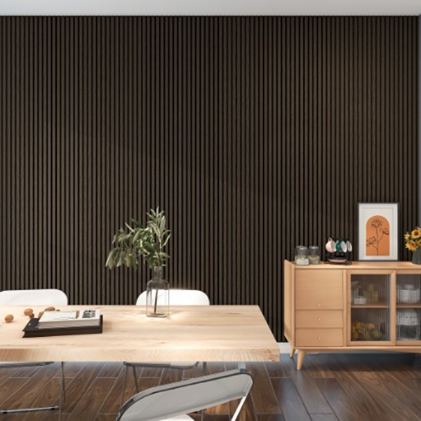 600mm Walnut Acoustic Slat Wall Panel 2.4m Pack of 2 image